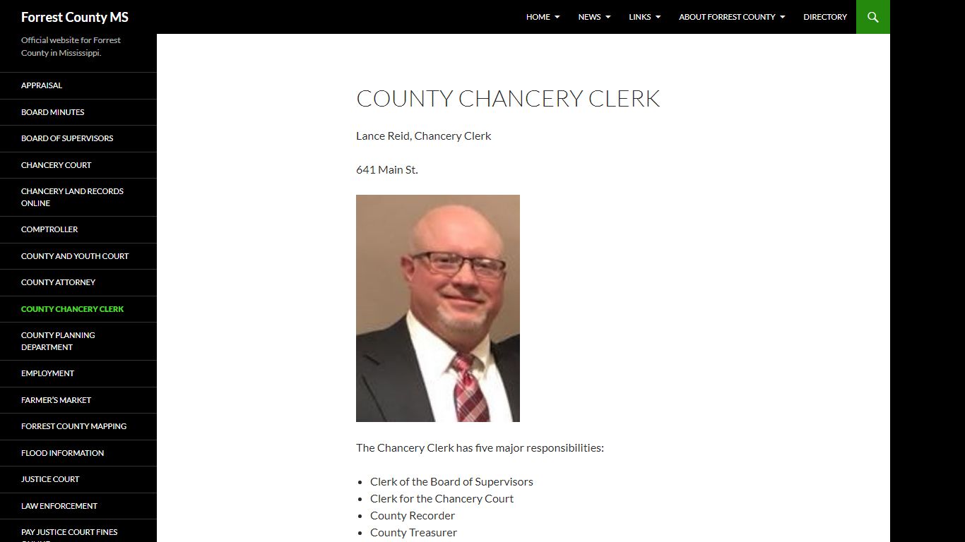 County Chancery Clerk | Forrest County MS